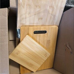 Natural Bamboo Cutting Board Set